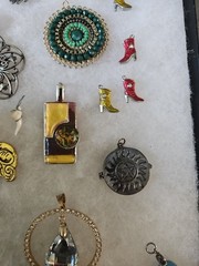 Vintage/ Modern Pendant lot of over 20 pieces. Glass, metal
