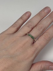Carolyn Pollack Sterling Silver Crushed Green Turquoise Stackable Ring 9.75