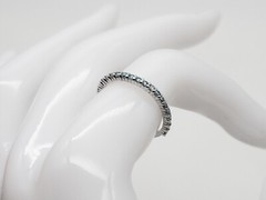 Designer $1800 .75ct VS Genuine Blue Diamond 18k White Gold Wedding Band Ring