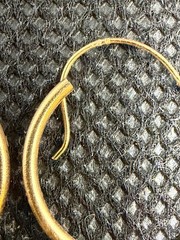 Vintage Stamped Solid 14kt Gold Hoop Earrings 0.67g New Old Stock!