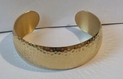 1/20 14k Gf Hammered Cuff Bracelet Gold Tone Made In USA