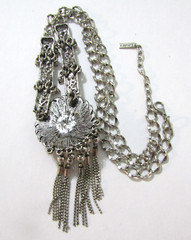 Baublebar Sugarfix Rhinesstone Tassel Pendant Necklace Silver 4*24