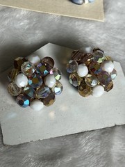 Vintage Lot 10 Good Quality Earrings! Signed Japan Lucite Bead Celluloid EC!