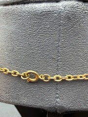 Minimalist Pendant Holder Necklace 24-Inch Chain Gold Textured Vintage Classic