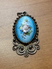 Genuine Jewelry Silver Set Earrings Pendant Vintage Filigree