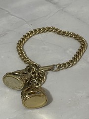 Vintage 50s/60s NAPIER Double Pocket Watch FOB CHARM Style Bracelet