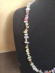 Necklace Jade Rose Quartz Amethyst Rock Crystal Black Agate Handmade Vintage