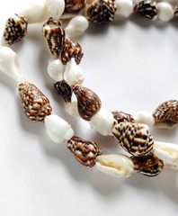 Vintage Bohemian Cowrie Shell Necklace Lot of Three Ocean Beach 30in