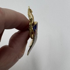 Vintage Cloisonne Butterfly Brooch Pin Enamel Multicolor 1.75in Gold Tone