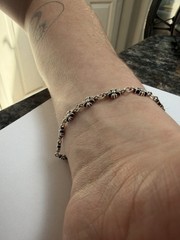 Sterling Silver Chrome Hearts Tiny E 1999 Vintage Bracelet 13 Links