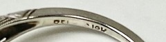 ART DECO BELAIS 18K .53 CT VINTAGE ENGAGEMENT FILIGREE ANTIQUE RING (C130B)