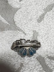 Vintage Italian 800 Silver Filigree Enamel Butterfly Pin. Small Size