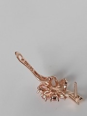 Vintage 1990-s 14 Ct Rolled Gold Pink Topaz Zircons Earrings-Hallmarked 585 RG