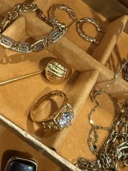 Vintage to Modern Gold Tone Mixed Costume Jewelry Lot Necklace Earrings Bracelet