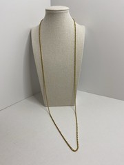Vintage 1/20 14K Gold Filled Rope Chain Necklace 37-1/2” Long Flapper Opera 9g