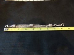 # 703–VINTAGE STERLING SILVER 11 STRAND BRACELET-925–BEAUTIFUL DIFFERENT