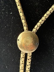 Vtg Bigney 12k Gold Filled Popcorn Chain Adjustable Sliding Bead Lariat Necklace