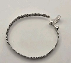 Vintage .925 Sterling Silver Braided Woven Belt Buckle Bracelet 21g