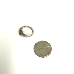 Vintage Signed Sterling Vargas Carved Cubs BSA Logo Signet Dome Ring Band size 6