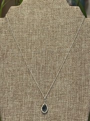 ONE OF A KIND OOAK ARTISAN PRETTY STERLING SILVER LABRADORITE STONE NECKLACE 18”