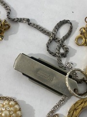 Junk Drawer Lot Jewelry Sterling, Cards, 1921 (2) Morgan’s Dollars, Lighters etc
