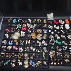 110 Clip On Earring Lot Reseller Lot Bulk Lot Costume Jewelry