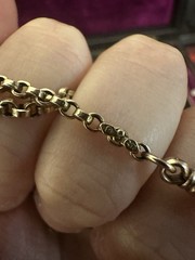 RARE Antique Victorian 9ct Gold Belcher/ Rolo Chain | Dog Clip | 19” | 8.69g