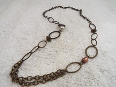 Brasstone Chain Necklace (D32)