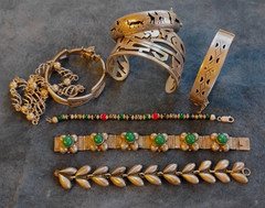 925 LOT TAXCO STERLING BRACELETS- CAGE CHAIN- 313.9 GRAMS