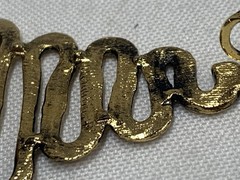 Vtg Celebrity N.Y. Gold Tone Necklace And Clip On Earrings Brutalist Style G C