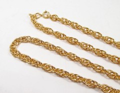 Vintage American Jewelry Chain Co. USA 12K Gold Filled Oval Link Necklace 26.5″
