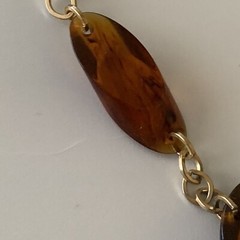 Vintage Lucite beaded 3D Pendant Necklace 36″ Long MCM