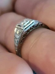 2.25Ct Art Deco Style Lab Created Diamond Anniversary Wedding 925 Silver Ring