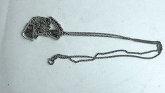 Vintage Train General Locomotive Pendant Necklace 60s 70s Transportation Jewelry