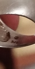 Lovely Silver 925 Mens Green Emerald Ring Us Size 13 Signed SJS Ⓟ