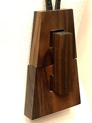 Gerda Lynggaard Monies Leather Wood Pendant Necklace