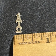 VTG 10K Gold Greek Letters ATO Pendant Charm 0.24g