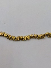 PZ Israel Vtg Gold Plated Sterling Nuggets Long Oval Box Chain 925 Necklace