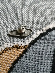Vintage Golf JJ Jonette Pewter Military Clutch Pin 1.25 In