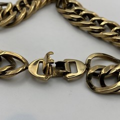VINTAGE Sperry Chunky GOLD-TONE CURB LINK 15in NECKLACE – HEAVY Statement Runway