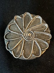 Vintage Silver Flower Power Brooch Artisan Studio Jewelry Tested 11g