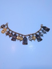 Vintage Jostens 1950s Sports Awards Medals Charm Bracelet