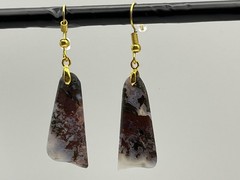 Cheetah Agate Gold French Wire Earrings lightweight!