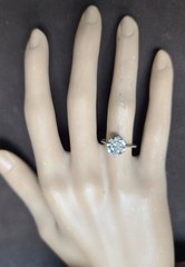 Platinum Vintage Engagement Ring 2.35ct. Lab Grown Round Old Euro Cut Diamond