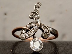 Vintage Style Art Deco Lab Created Diamond Wedding 925 Sterling Silver For Her