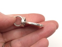 Vintage Solid Sterling Silver 925 Fancy Monogram Engraved Letter O Pendant