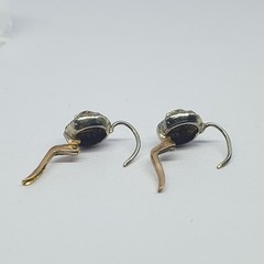 Antique Style Earrings on 18kt White Gold With Diamonds – 486