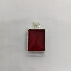 Handmade Red Ruby Pendant Necklace 100-110CT, Large Emerald Cut Gemstone Jewelry