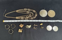 Vintage Estate Gold Silver Jewelry Lot Signed Monet Park Lane Brooch Necklace