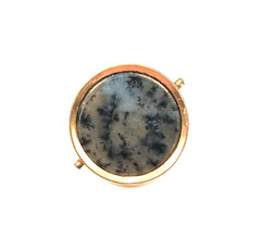 VTG Large Agate Double Push Pin Cufflink Button Gold Tone Pat. Nov 16, 1875